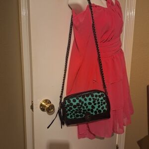 Eric Javits Black and Green Crossbody Bag